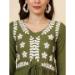 Picture of Fine Rayon Dark Olive Green Kurtis & Tunic