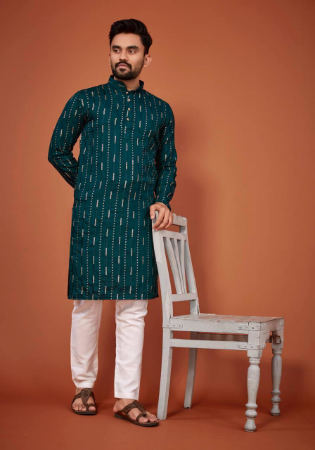 Picture of Taking Cotton Midnight Blue Kurtas