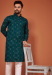 Picture of Enticing Cotton Dark Green Kurtas