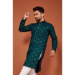 Picture of Enticing Cotton Dark Green Kurtas