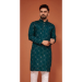 Picture of Enticing Cotton Dark Green Kurtas