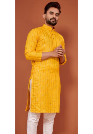 Picture of Good Looking Cotton Sandy Brown Kurtas