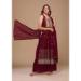 Picture of Superb Georgette Maroon Straight Cut Salwar Kameez