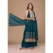 Picture of Georgette Dark Green Straight Cut Salwar Kameez