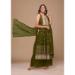 Picture of Admirable Georgette Green Straight Cut Salwar Kameez