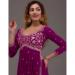 Picture of Georgette Medium Purple Straight Cut Salwar Kameez