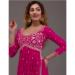 Picture of Georgette Light Pink Straight Cut Salwar Kameez