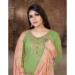 Picture of Chiffon Dark Khaki Straight Cut Salwar Kameez