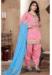 Picture of Chiffon Light Coral Straight Cut Salwar Kameez