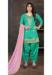 Picture of Chiffon Light Sea Green Straight Cut Salwar Kameez