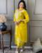 Picture of Chiffon Dark Golden Rod Readymade Salwar Kameez