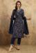 Picture of Pleasing Chiffon Navy Blue Readymade Salwar Kameez