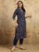 Picture of Pleasing Chiffon Navy Blue Readymade Salwar Kameez