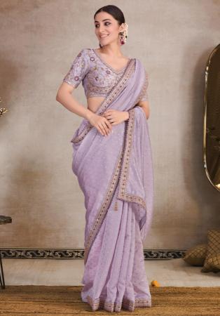 Picture of Pleasing Organza Thistle Saree