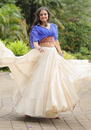 Picture of Superb Georgette Dark Slate Blue Lehenga Choli