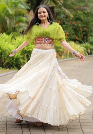 Picture of Resplendent Georgette Yellow Green Lehenga Choli