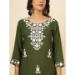 Picture of Statuesque Rayon Dark Olive Green Kurtis & Tunic