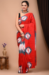 Picture of Magnificent Satin Tomato Saree