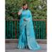 Picture of Beautiful Silk Dark Turquoise Saree