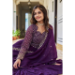 Picture of Sightly Georgette Purple Readymade Gown