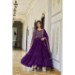 Picture of Sightly Georgette Purple Readymade Gown