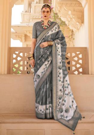 Picture of Charming Silk Dim Gray Saree