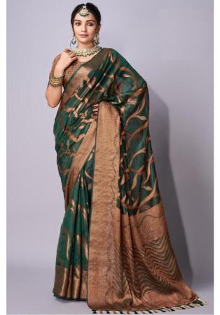 Picture of Lovely Organza Dark Slate Grey Saree