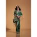 Picture of Ravishing Georgette Forest Green Saree