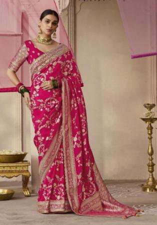 Picture of Pretty Silk Deep Pink Saree