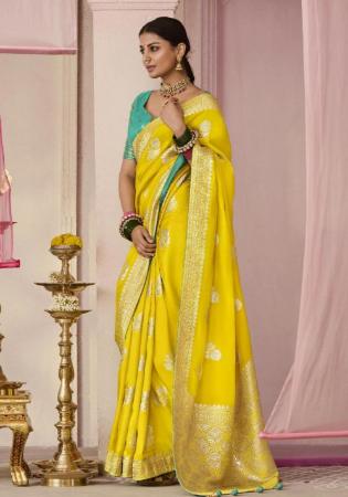 Picture of Ravishing Silk Golden Saree