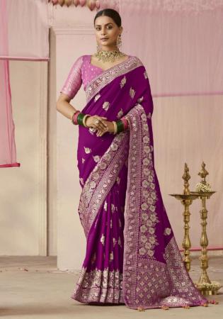 Picture of Ravishing Silk Purple Saree