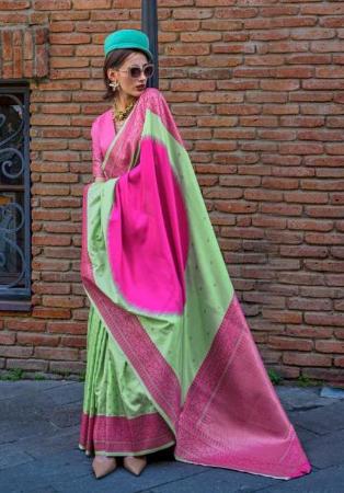 Picture of Ravishing Silk Olive Drab Saree