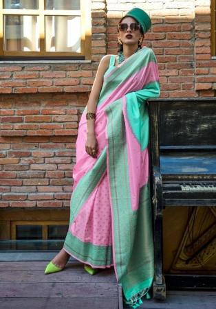 Picture of Pretty Silk Light Pink Saree