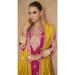 Picture of Classy Chiffon Brown Straight Cut Salwar Kameez