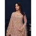 Picture of Chiffon & Organza Rosy Brown Straight Cut Salwar Kameez