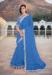 Picture of Amazing Silk & Organza Steel Blue Saree