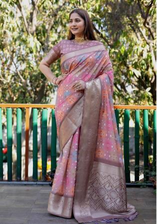 Picture of Good Looking Silk Rosy Brown Saree