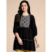 Picture of Stunning Rayon & Silk Black Kurtis And Tunic