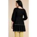 Picture of Stunning Rayon & Silk Black Kurtis And Tunic