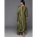 Picture of Chiffon Dark Olive Green Readymade Salwar Kameez