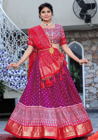 Picture of Splendid Silk Brown Lehenga Choli