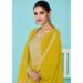 Picture of Georgette Dark Golden Rod Straight Cut Salwar Kameez