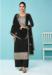 Picture of Excellent Georgette Black Straight Cut Salwar Kameez