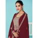 Picture of Amazing Georgette Maroon Straight Cut Salwar Kameez