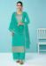 Picture of Georgette Dark Cyan Straight Cut Salwar Kameez