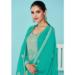 Picture of Georgette Dark Cyan Straight Cut Salwar Kameez