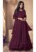 Picture of Georgette Saddle Brown Anarkali Salwar Kameez