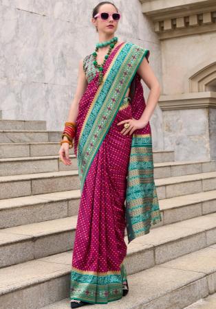 Picture of Marvelous Silk Deep Pink Saree