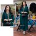 Picture of Georgette Dark Green Straight Cut Salwar Kameez