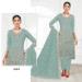 Picture of Georgette Dark Sea Green Straight Cut Salwar Kameez